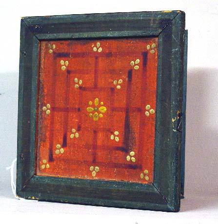 DECORATED GAMEBOARD. Small hinged example