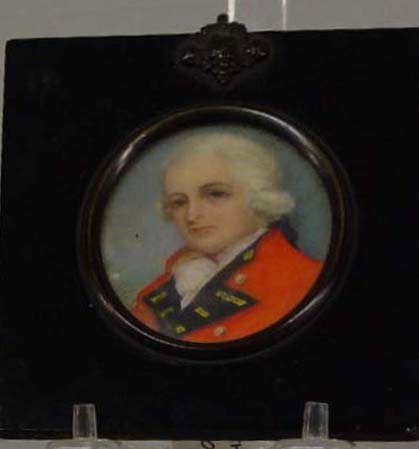 MINIATURE ON IVORY. Portrait of a young s