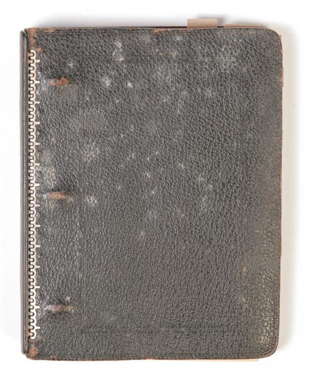 OHIO STATE UNIVERSITY PLAY BOOK.: Third quarter 20th century. Three ring binder with printed and penciled plays separated by tabs. Player listing in front. Stamped for George R. Staten. Wear and surface residue.8"h.