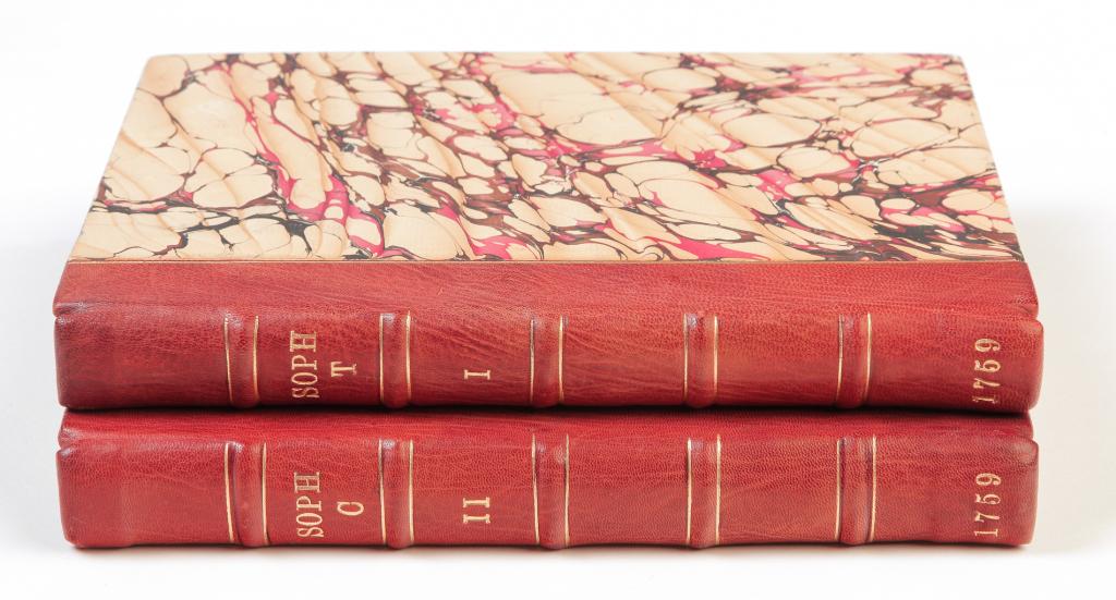 TWO VOLUMES "TRAGEDIES OF SOPHOCLES BY FRANCKLIN. (1 of 4)