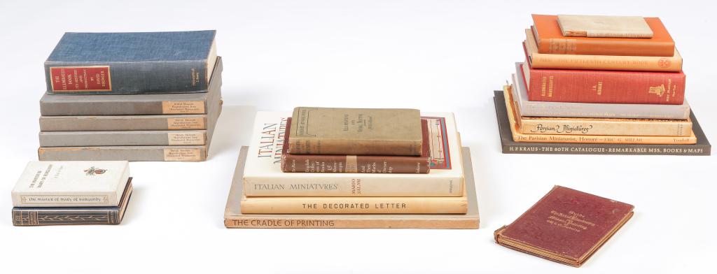 GROUP OF BOOKS ON ILLUMINATED MANUSCRIPTS. (1 of 5)