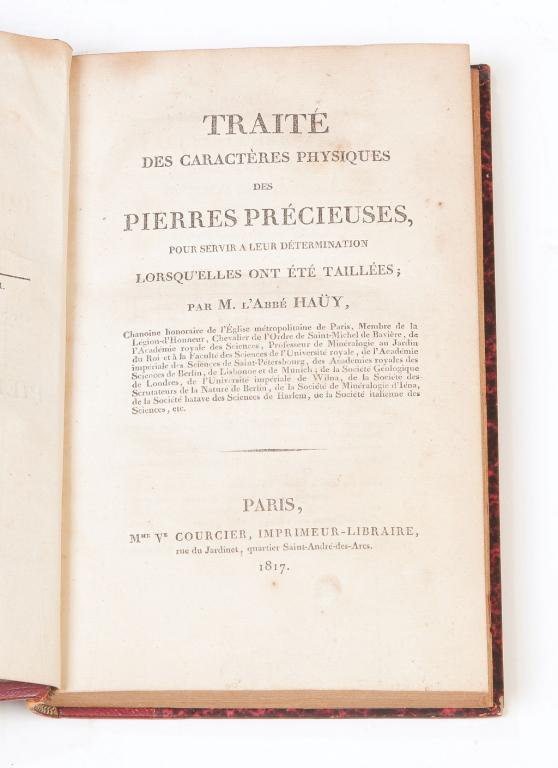 "...PIERRES PRECIEUSES..." BY M. L'ABBE HAUY. (1 of 3)