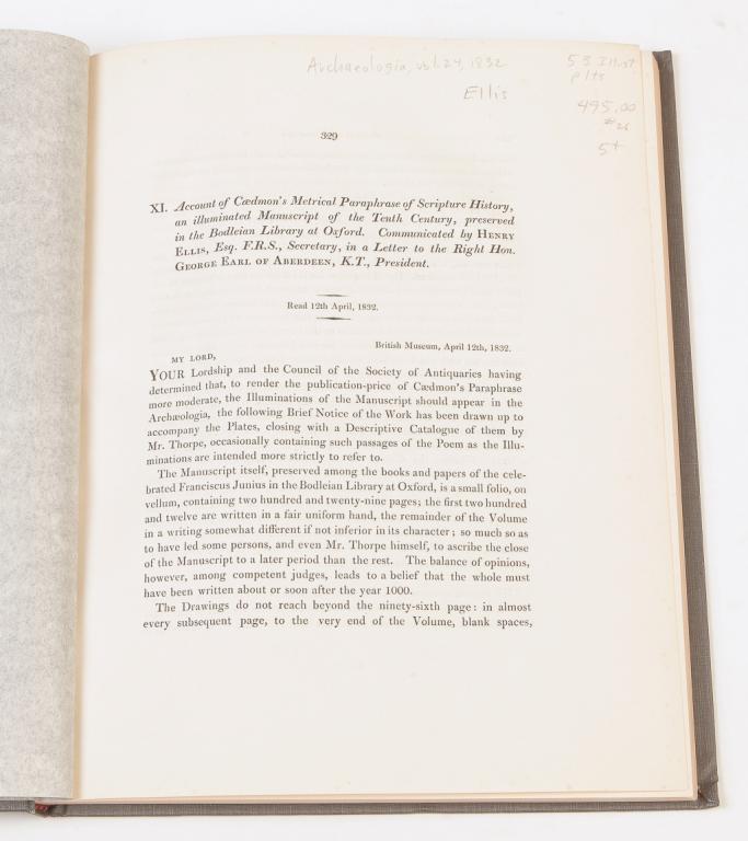 PLATES FROM CAEDMON'S METRICAL MANUSCRIPT. (1 of 8)