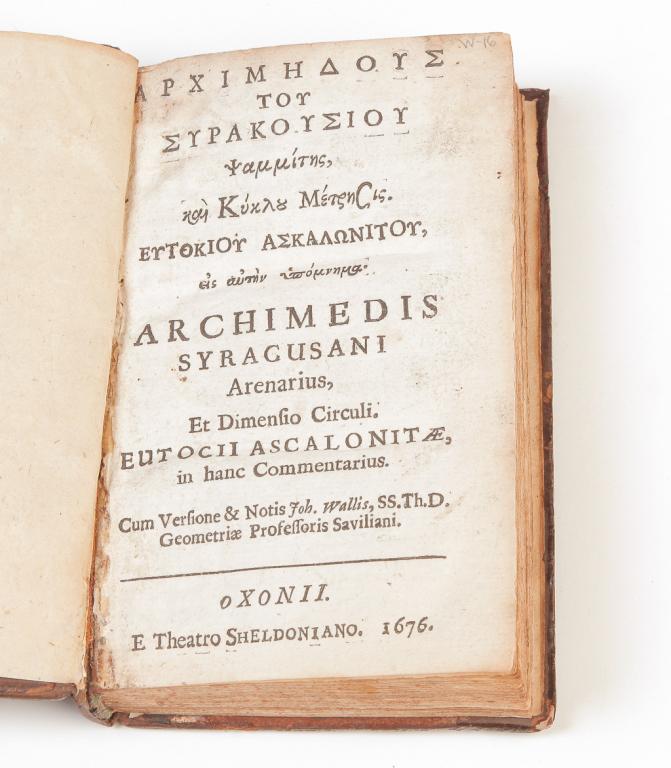"ARCHIMEDES ARENARIUS" TRANSLATED BY WALLIS. (1 of 7)