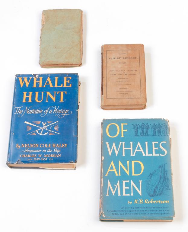 FOUR BOOKS ON WHALING AND POLAR REGIONS.: Two published by Harper & Brothers, New York, 1836. "Uncle Philip's...Whale Fishery and Polar Seas", vol. 2. and "Discovery and Adventure in the Polar Seas and Regions" by Prof. Leslie and Hugh Murray