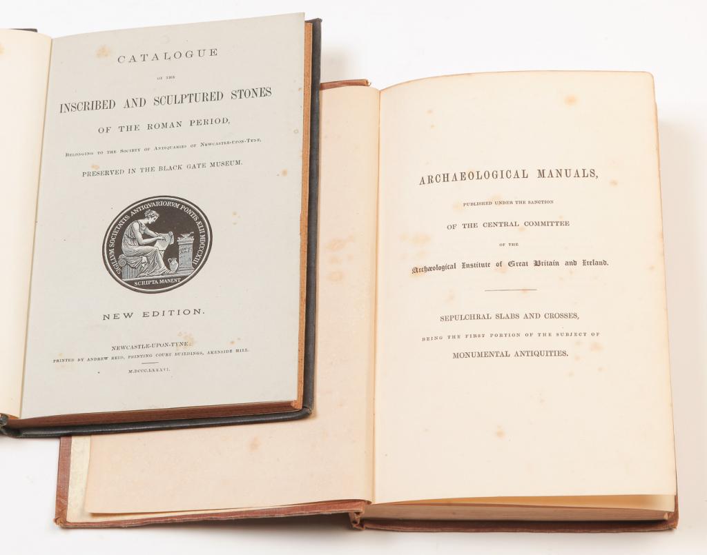 TWO BOOKS INSCRIBED STONES AND SEPULCHRAL SLABS. (1 of 7)