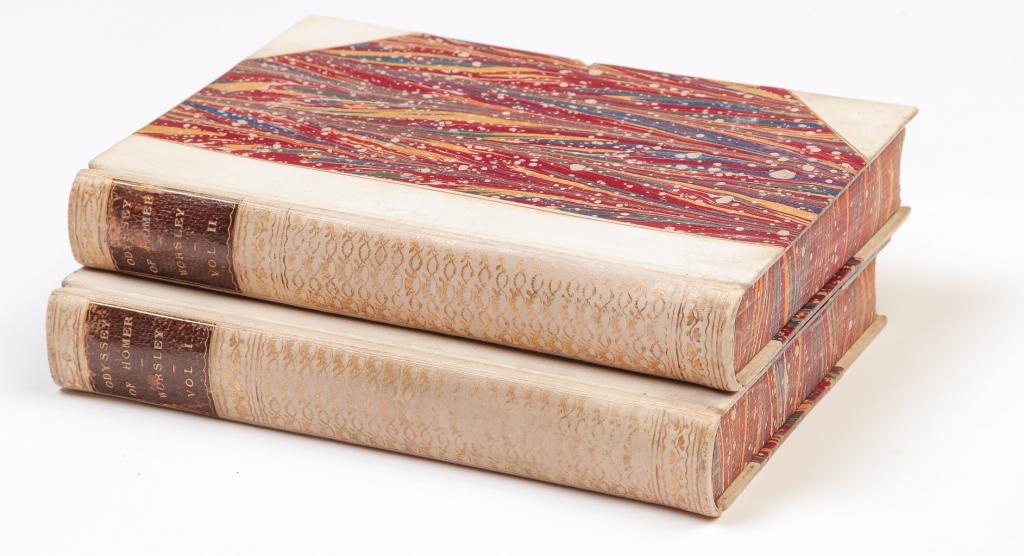 TWO VOLUMES "ODYSSEY OF HOMER" BY WORSLEY. (1 of 5)