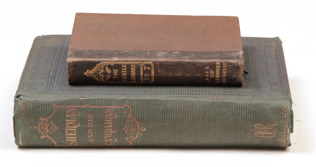 TWO BOOKS ON ALEXANDER THE GREAT AND SHERMAN.: "The Life and Actions of Alexander the Great" by Rev. J. Williams for Harper's Stereotype Edition. Published Harper and Brothers, 1839. And "Sherman and his Campaigns" by Col. SM Bowman and Lt.-Col. R