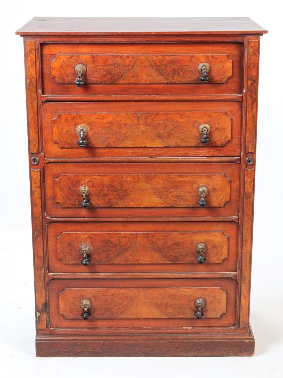 AMERICAN VICTORIAN LOCKFRONT CHEST. (1 of 3)