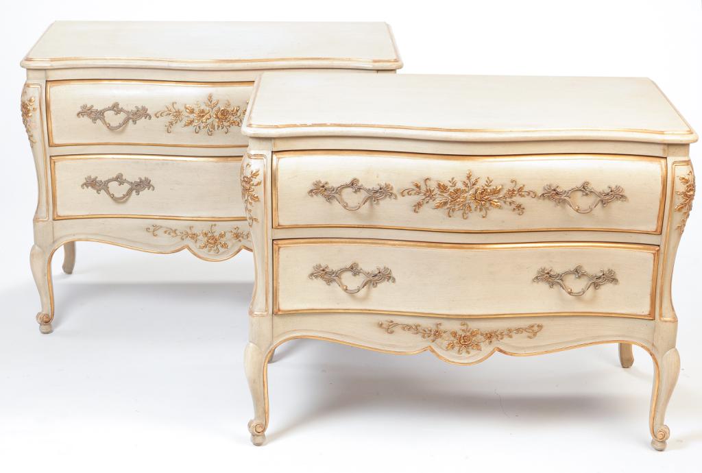 PAIR OF AMERICAN LOUIS XV STYLE CHESTS. (1 of 3)