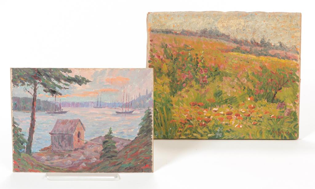 TWO AMERICAN LANDSCAPE PAINTINGS. (1 of 4)