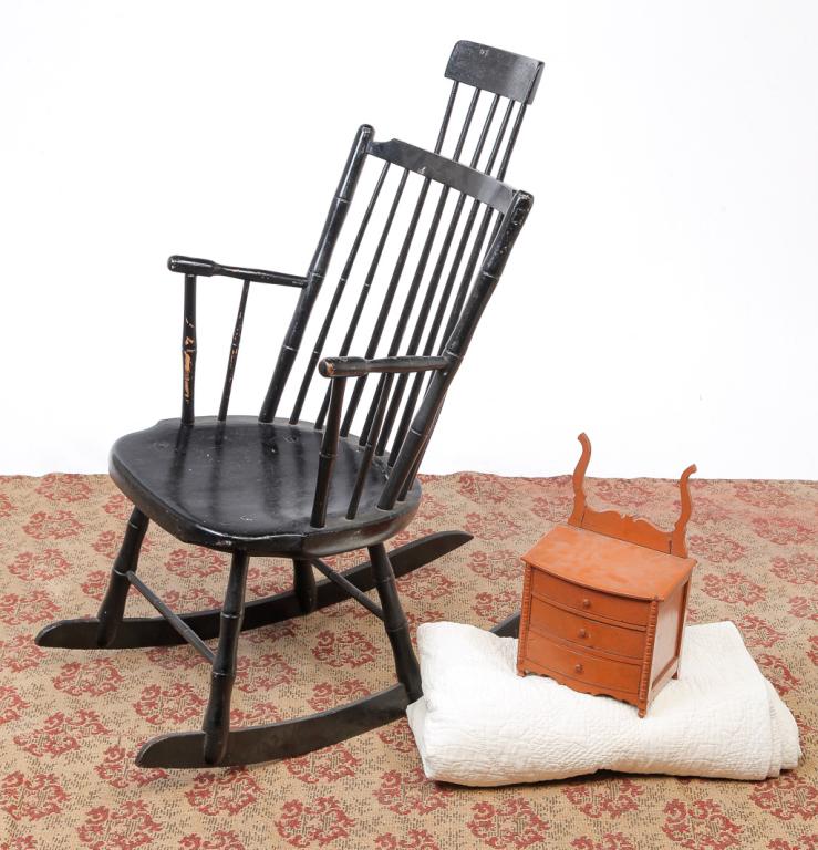 FOUR AMERICAN PIECES INCLUDING FURNITURE. (1 of 5)