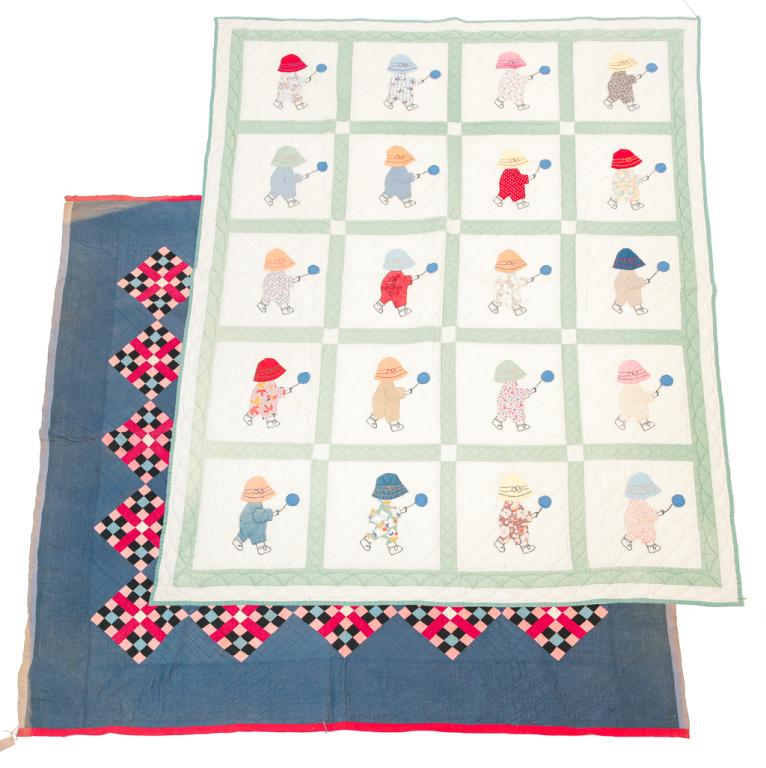 TWO AMERICAN PIECED QUILTS. (1 of 5)