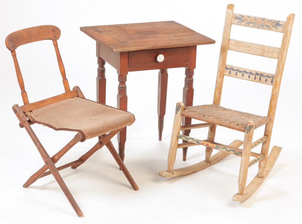 THREE PIECES OF AMERICAN FURNITURE. (1 of 8)