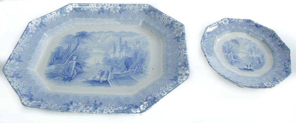 FOUR PIECES OF ENGLISH IRONSTONE TRANSFERWARE. (1 of 9)