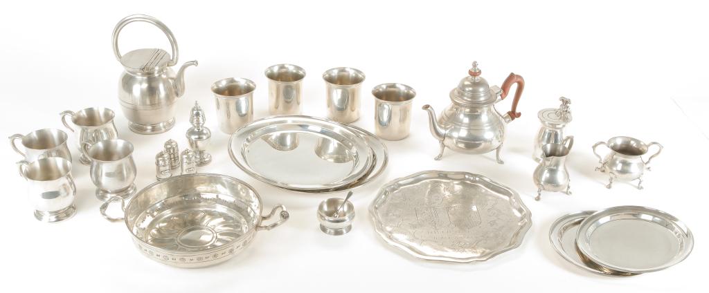 GROUP OF AMERICAN REPRODUCTION PEWTER. (1 of 12)