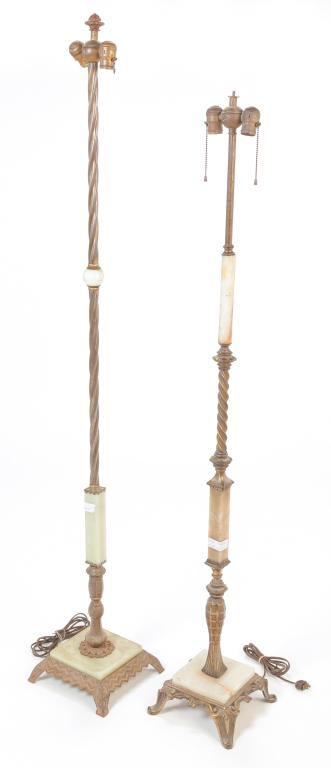 TWO AMERICAN FLOOR LAMP BASES. (1 of 5)