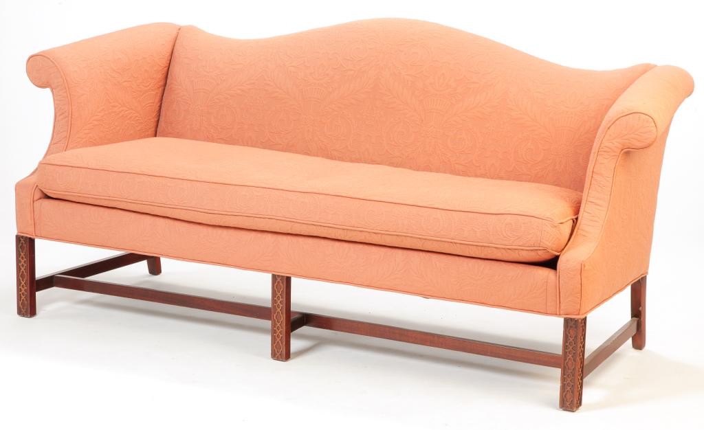 AMERICAN CHIPPENDALE STYLE SOFA. (1 of 3)