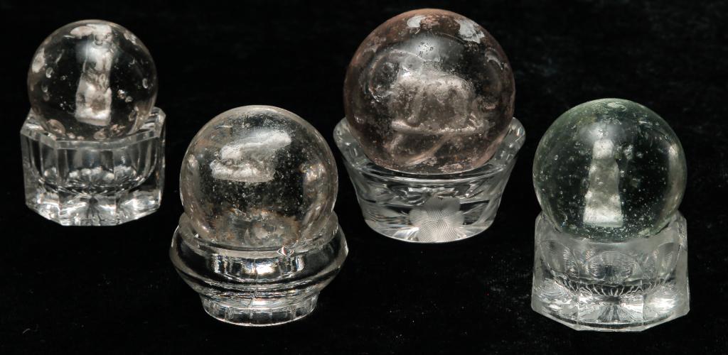 FOUR GERMAN SULPHIDE MARBLES. (1 of 6)