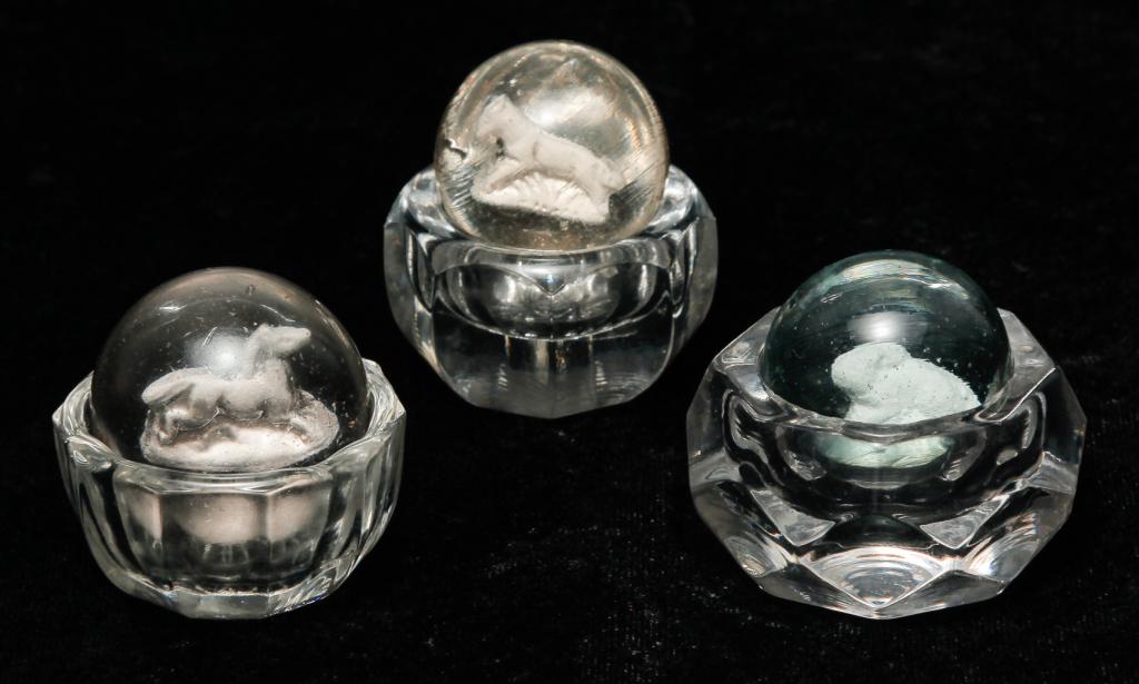 THREE GERMAN SULPHIDE MARBLES. (1 of 3)