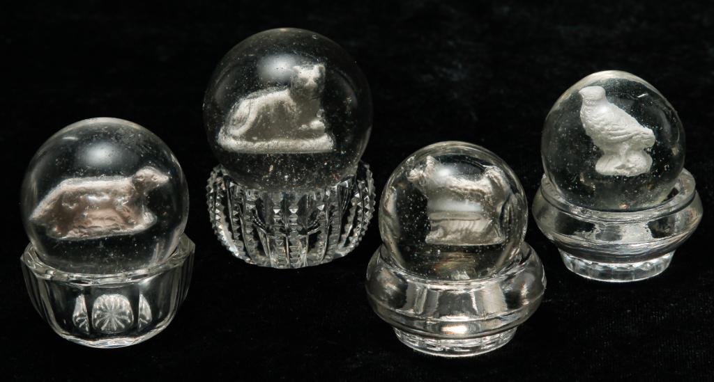 FOUR GERMAN SULPHIDE MARBLES. (1 of 6)