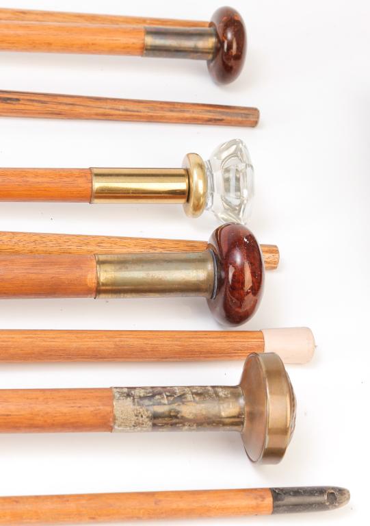 NINE AMERICAN WALKING STICKS. (1 of 2)