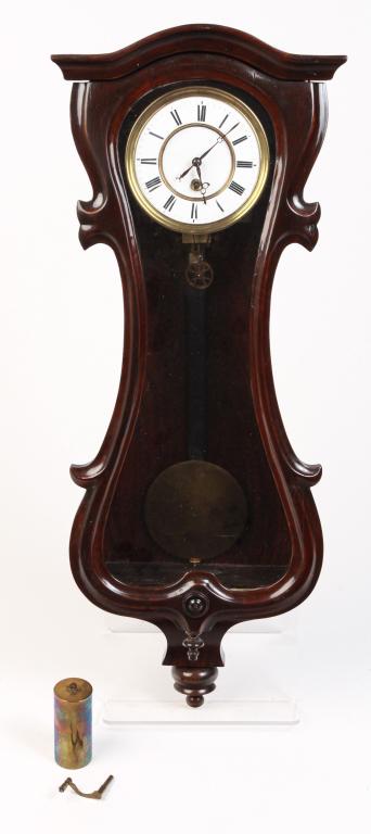 EUROPEAN ART NOUVEAU WALL CLOCK. (1 of 3)