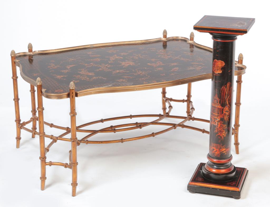 TWO PIECES OF CHINOISERIE FURNITURE. (1 of 6)