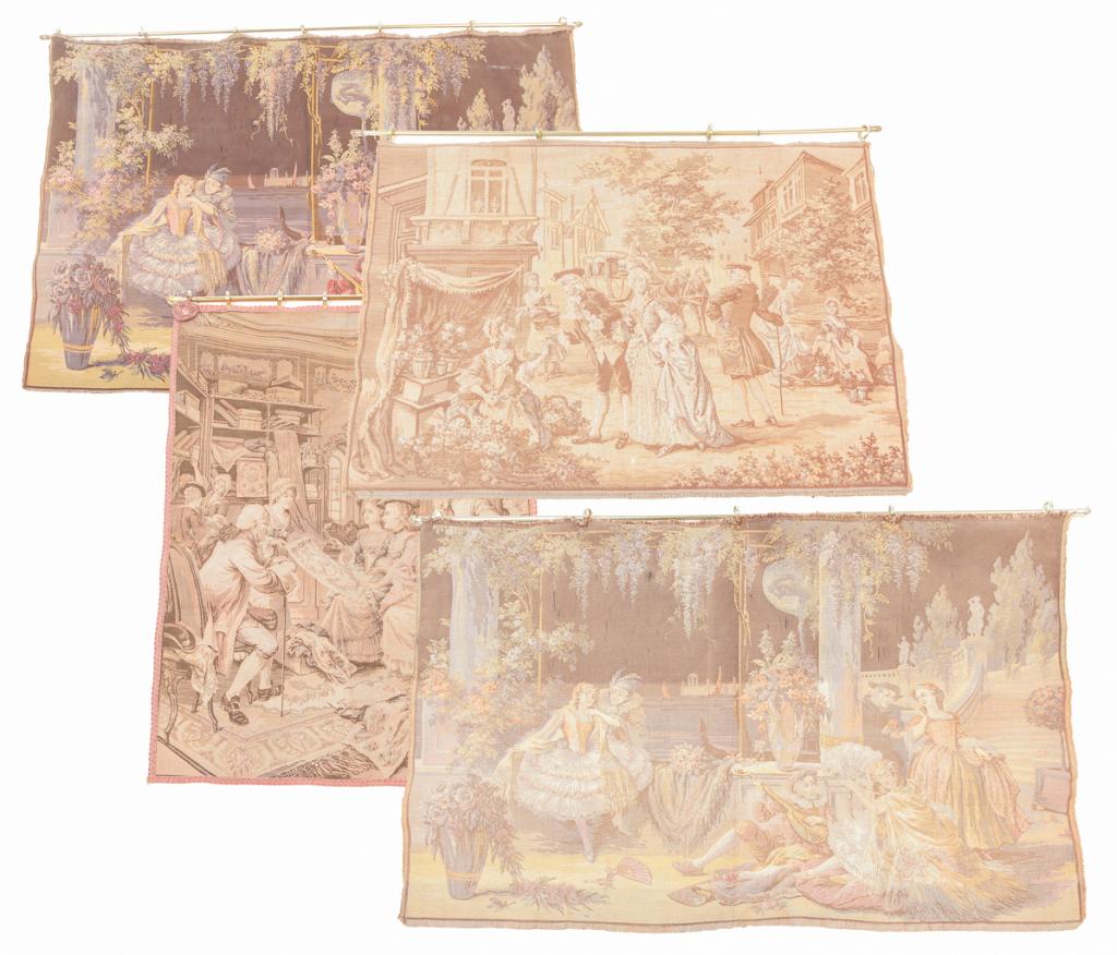 FOUR EUROPEAN TAPESTRIES. (1 of 5)
