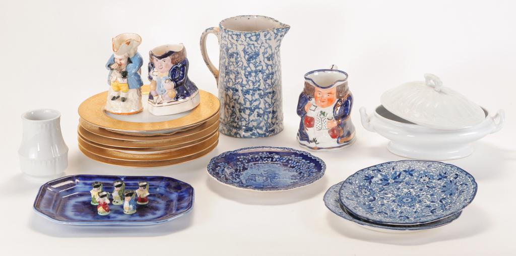 GROUP OF MISC. CHINA AND STONEWARE. (1 of 9)