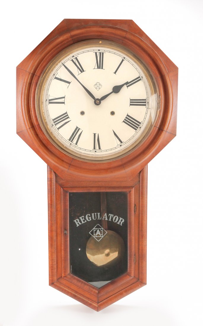 AMERICAN ANSONIA REGULATOR CLOCK. (1 of 4)