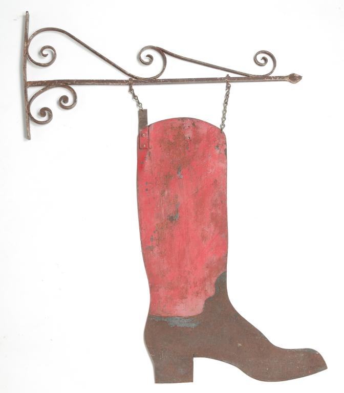 AMERICAN BOOT MAKER TRADE SIGN. (1 of 2)