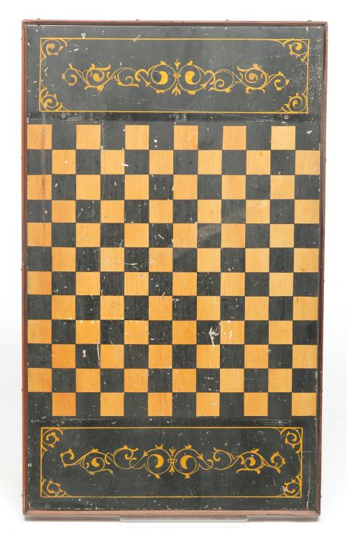 AMERICAN DECORATED GAME BOARD. (1 of 2)