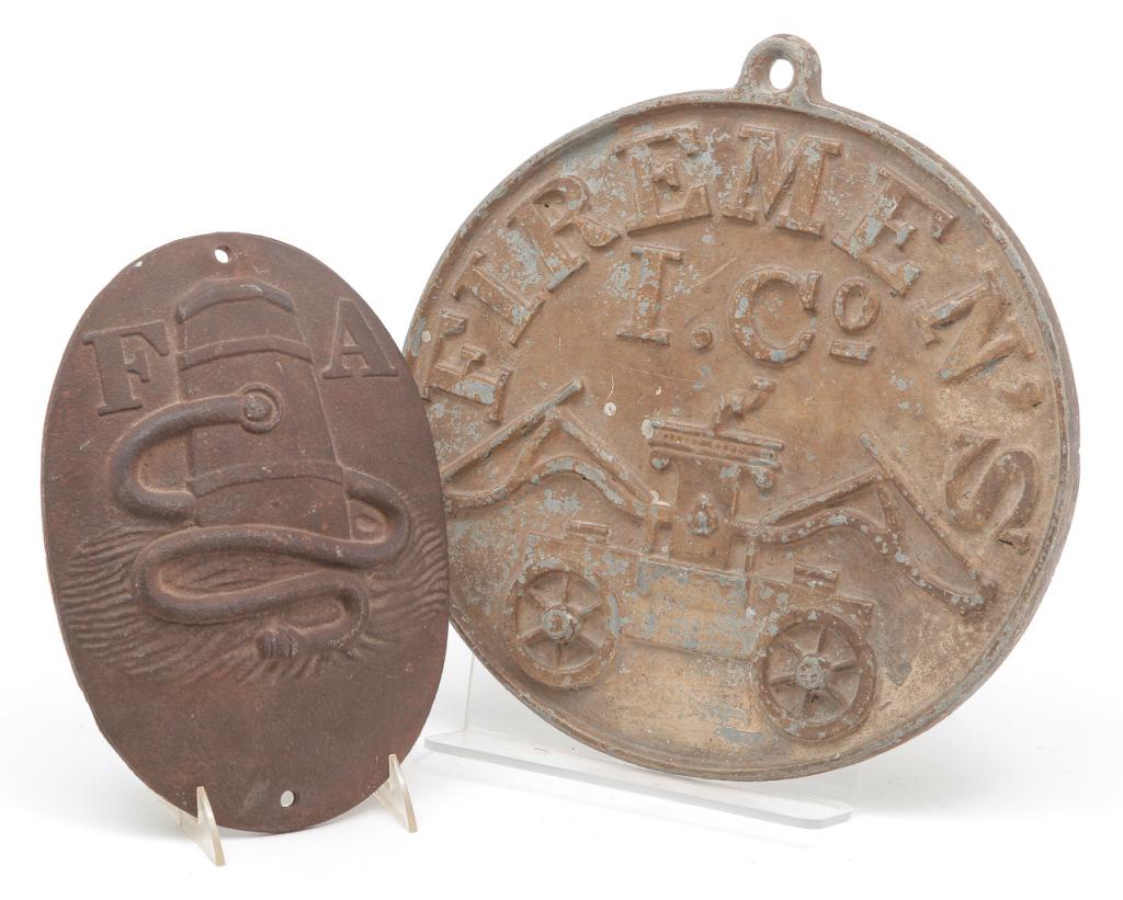 TWO AMERICAN FIRE MARKS. (1 of 3)