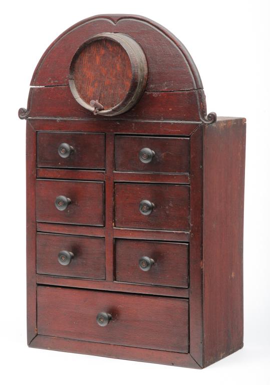AMERICAN APOTHECARY CABINET WITH KEG. (1 of 4)