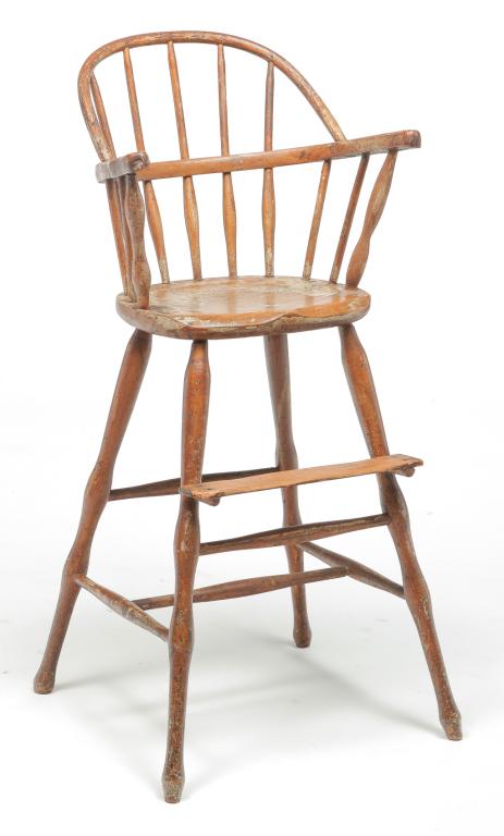 AMERICAN SACKBACK WINDSOR HIGH CHAIR. (1 of 2)