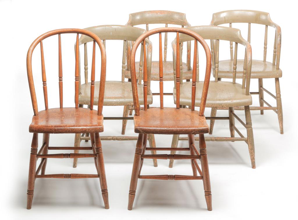 SIX ZOAR CHAIRS. (1 of 5)