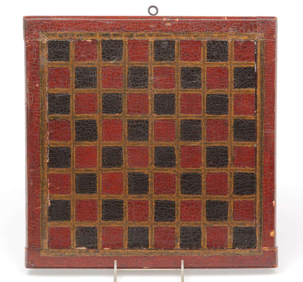 AMERICAN DECORATED GAME BOARD. (1 of 2)