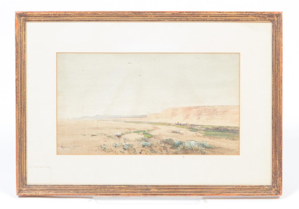 LANDSCAPE BY HARVEY OTIS YOUNG.: American, 1840-1901. Watercolor on paper, signed lower left. Southwest landscape. Framed, 13.75"h. 19.75"w.