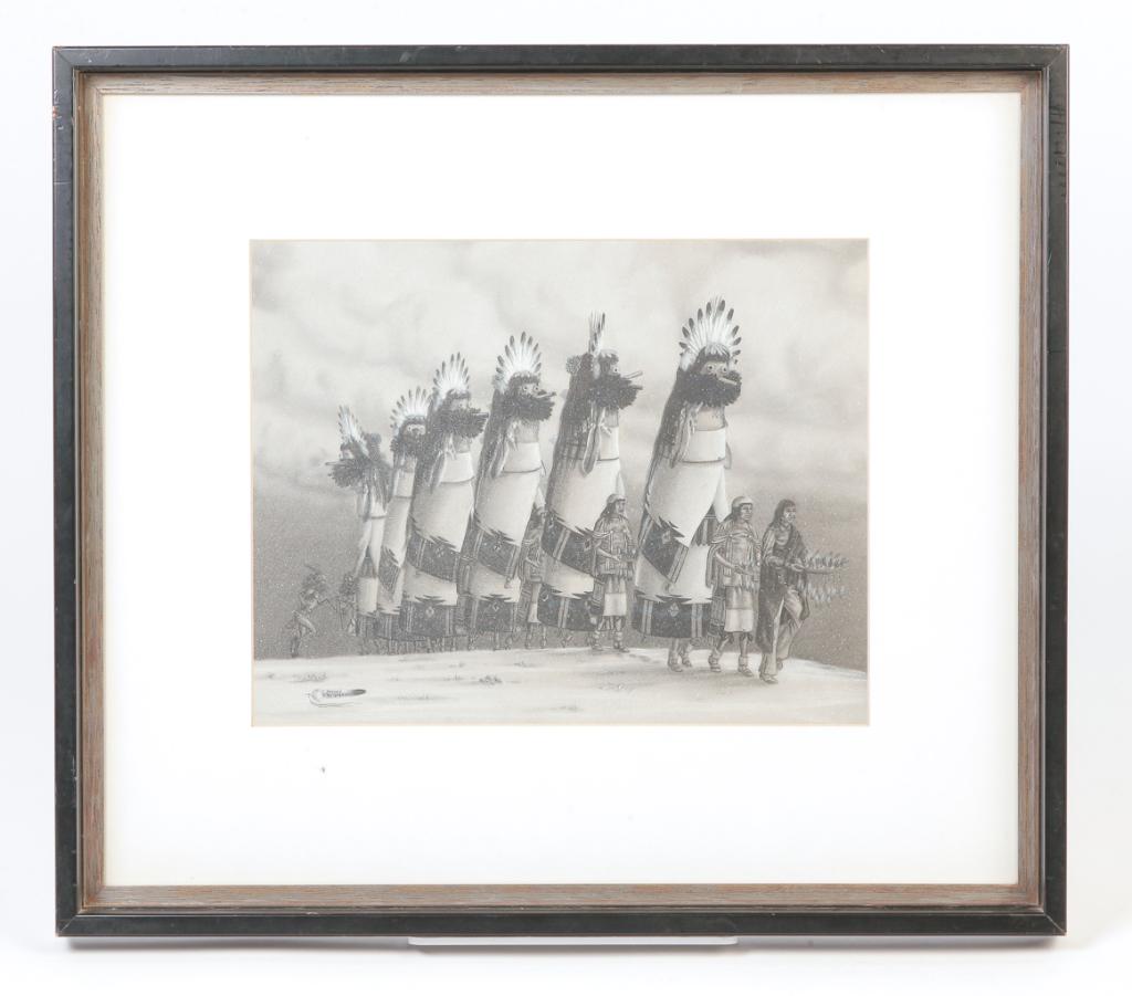 KACHINA CEREMONY BY JOHNNY SECATERO. (1 of 2)