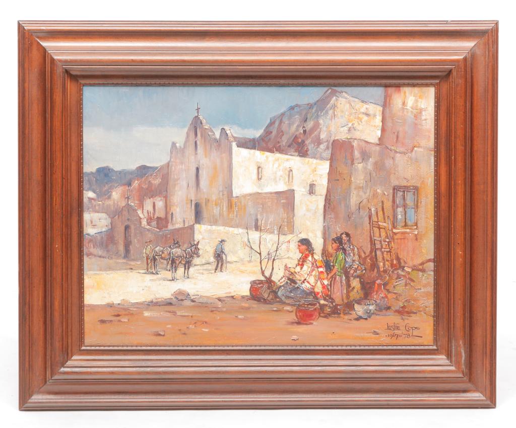 "STRINGING BEADS" BY LESLIE COPE. (1 of 3)