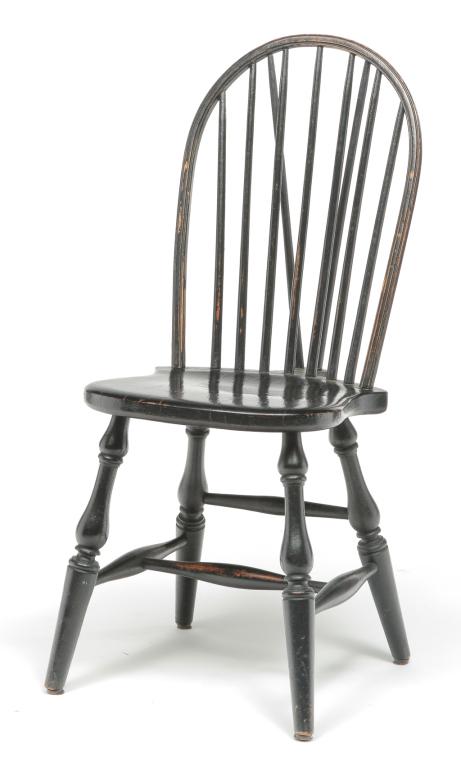 AMERICAN BRACE BACK WINDSOR SIDE CHAIR. (1 of 2)