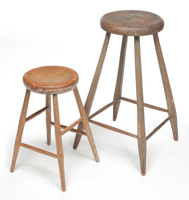 TWO AMERICAN STOOLS. (1 of 3)