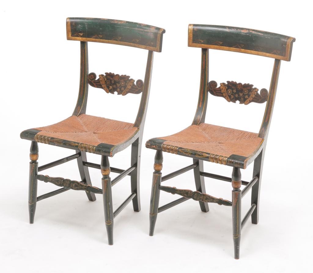 PAIR OF AMERICAN TRANSITIONAL SIDE CHAIRS. (1 of 3)