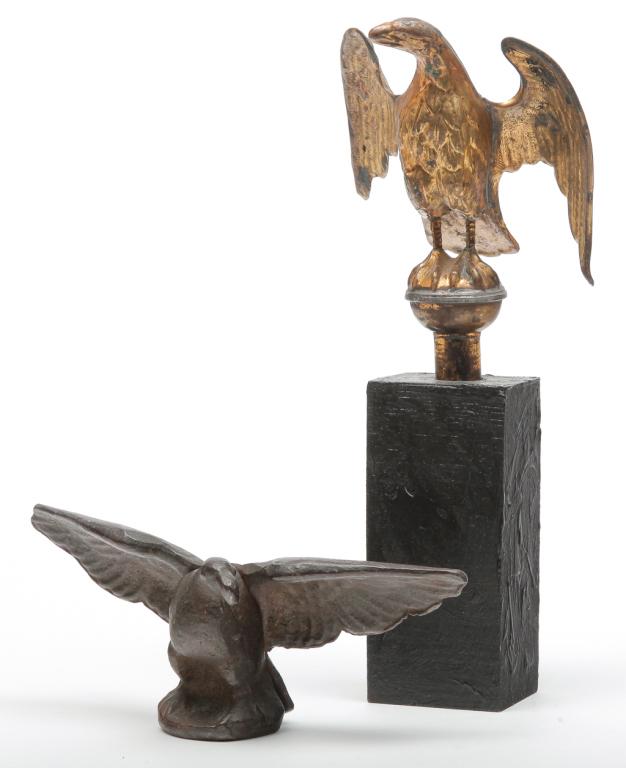 TWO AMERICAN EAGLE FIGURES. (1 of 3)