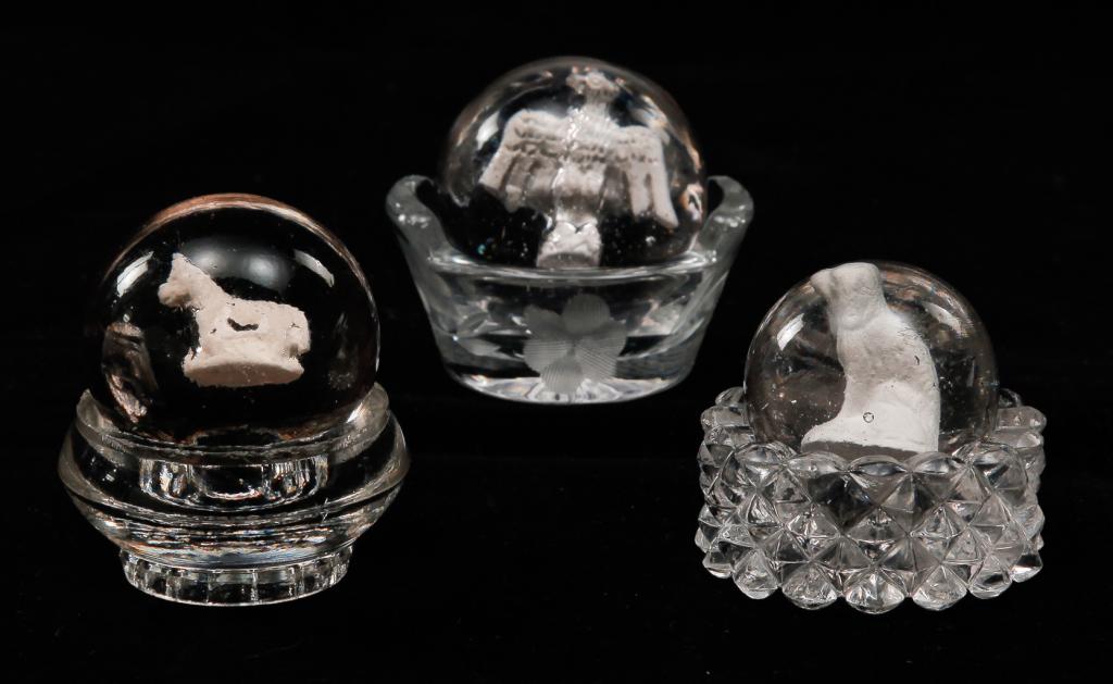 THREE GERMAN SULPHIDE MARBLES. (1 of 3)