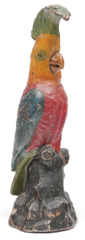 AMERICAN CAST IRON PARROT DOOR STOP. (1 of 3)