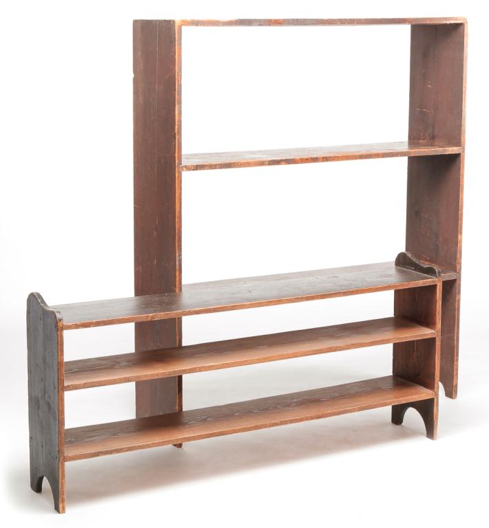 TWO AMERICAN CROCK BENCHES. (1 of 4)