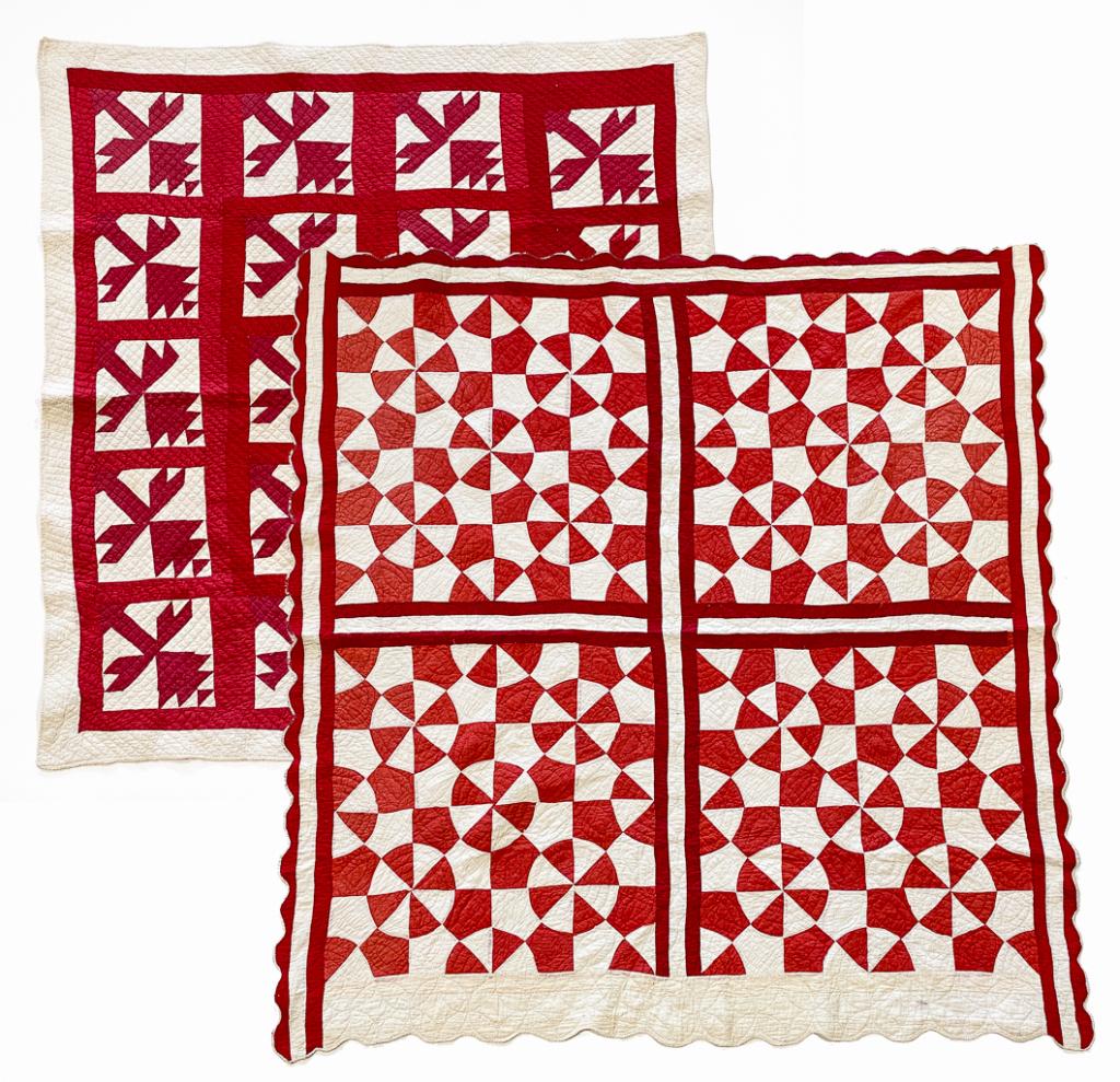 TWO AMERICAN PIECED QUILTS. (1 of 5)