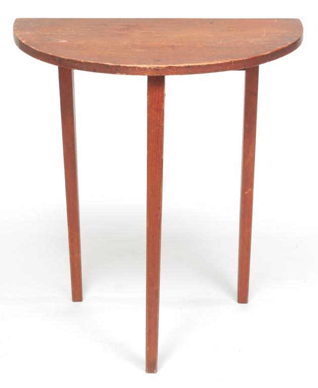 AMERICAN COUNTRY DEMILUNE TABLE. (1 of 3)